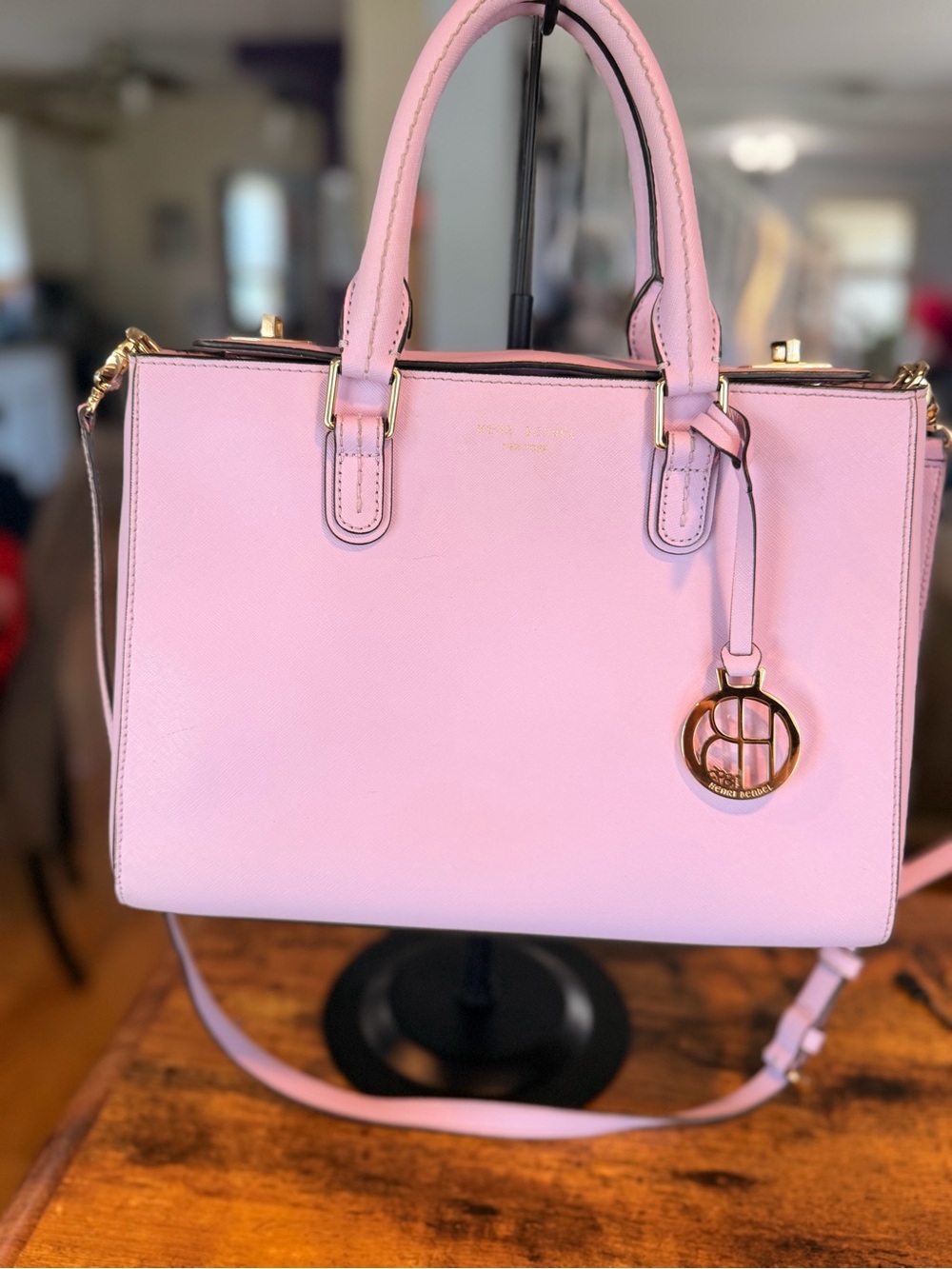 Henri Bendel West 57th Turnlock top satchel. RARE never used.